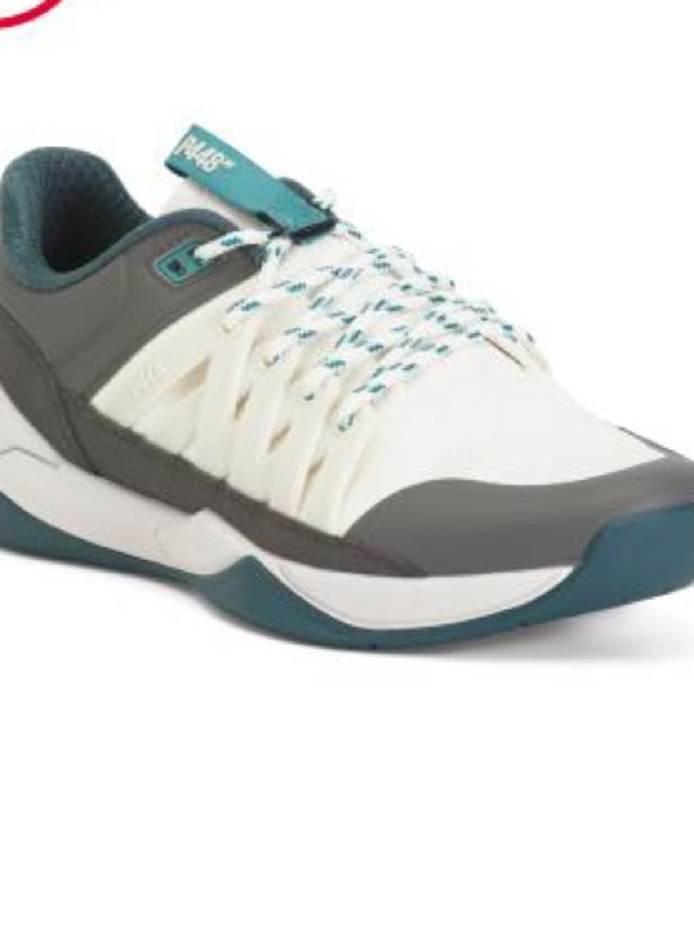 P448 womens White, Gray and Teal Athletic Sneaker - Pickleball/Padel Sneaker